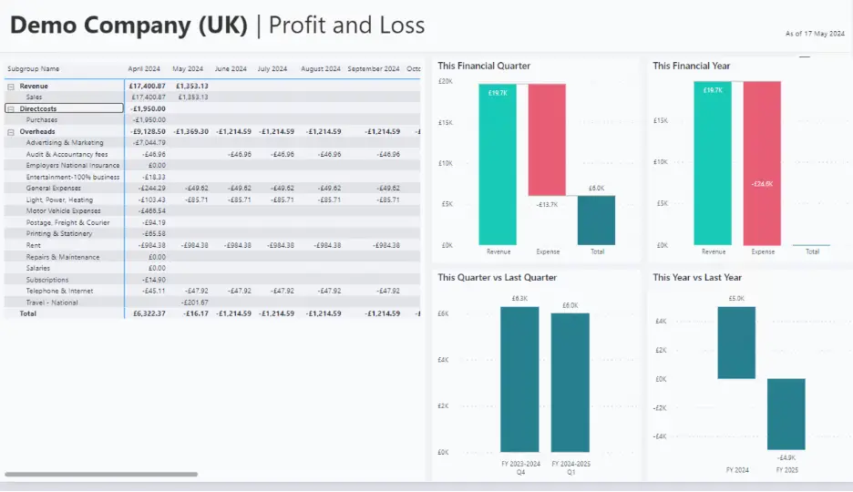 Demo Company Profit & Loss