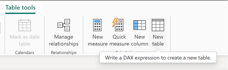 New_table How can you identify values missing from a table in Microsoft Power BI Desktop?