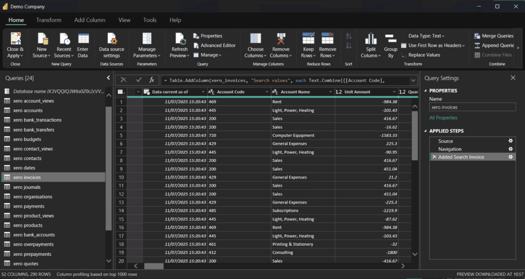 Transform Data in Power BI desktop