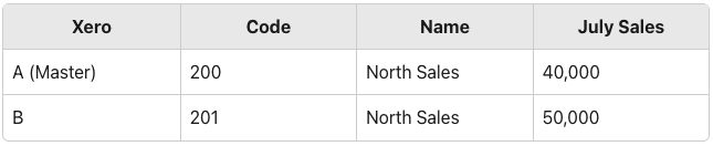 Different Account Code Same Account Names