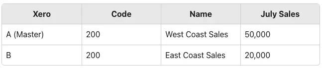 Same Account Code Different Account Names