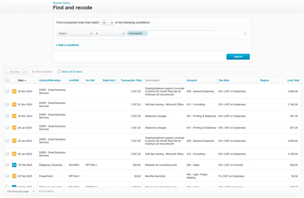 Recode Tracking Category