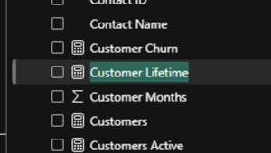 Rename table column or measure in Power BI - F2
