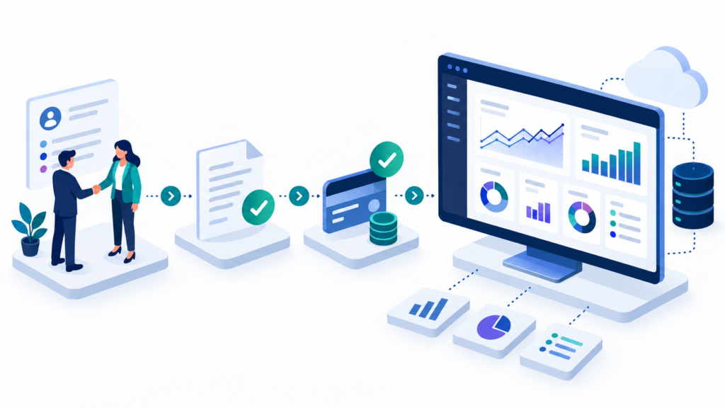 HubSpot and Xero sales-to-cash dashboard in Power BI