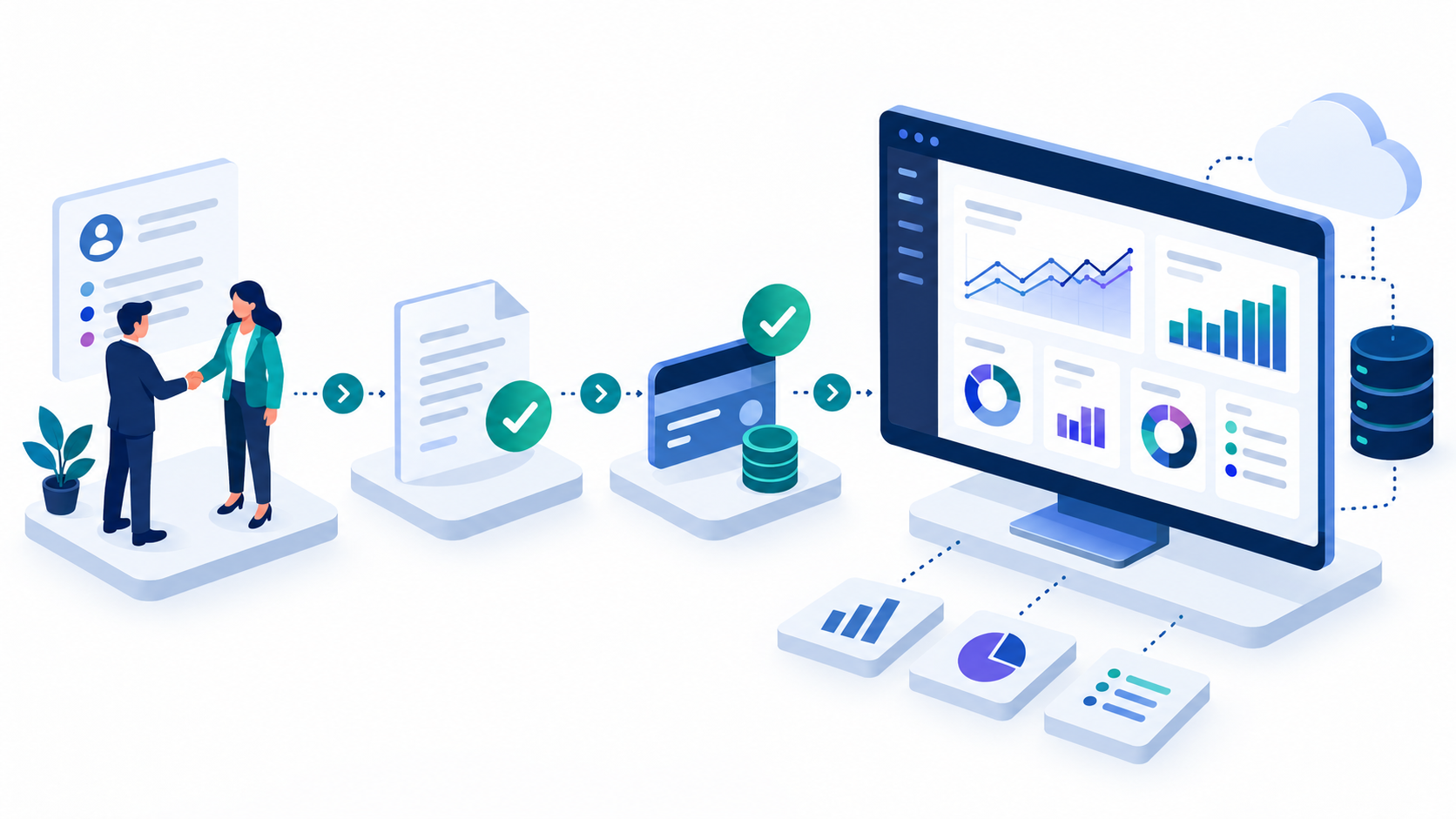 HubSpot and Xero sales-to-cash dashboard in Power BI