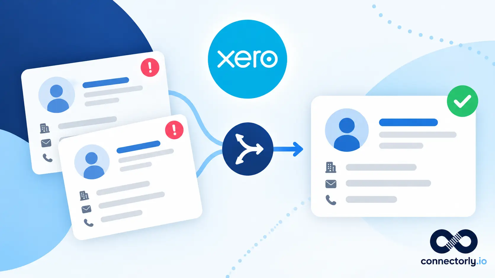 Merging duplicate contacts in Xero into one contact record